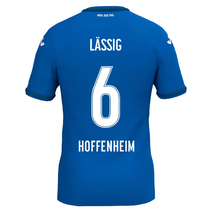 Danxen Børn Valentin Lässig #6 Kongeblå Hjemmebane Spillertrøjer 2024/25 Trøje T-Shirt