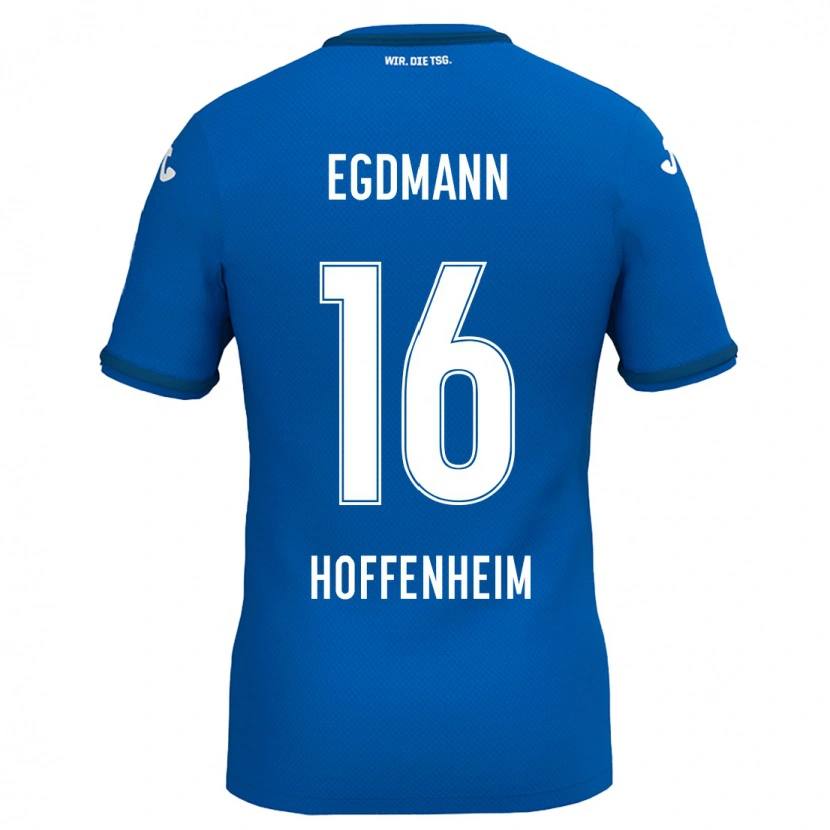 Danxen Børn Mika Egdmann #16 Kongeblå Hjemmebane Spillertrøjer 2024/25 Trøje T-Shirt
