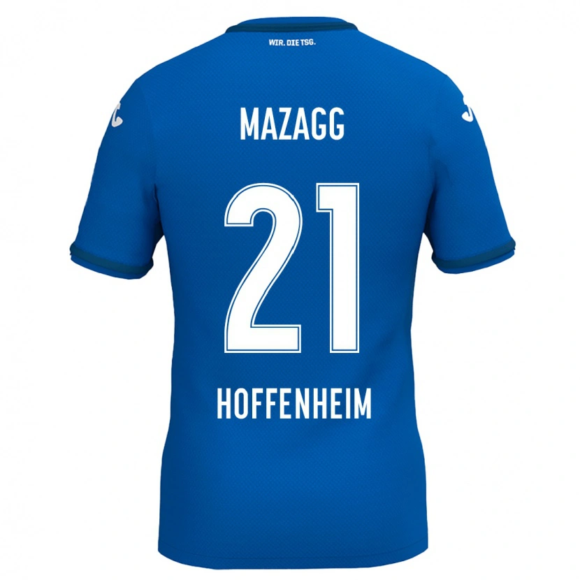 Danxen Børn Lukas Mazagg #21 Kongeblå Hjemmebane Spillertrøjer 2024/25 Trøje T-Shirt
