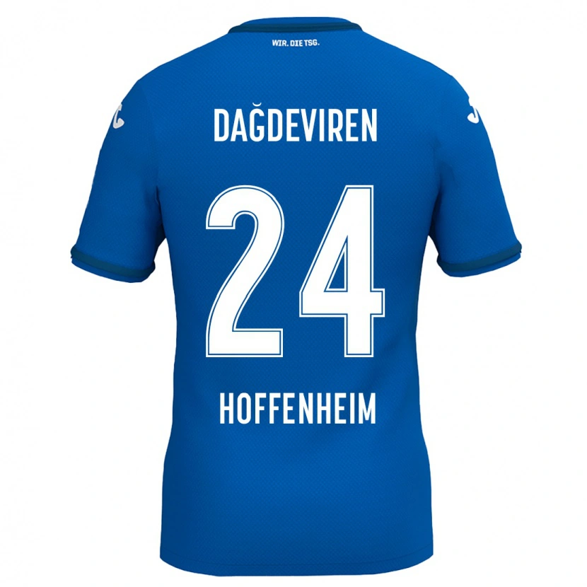 Danxen Børn Diren Dağdeviren #24 Kongeblå Hjemmebane Spillertrøjer 2024/25 Trøje T-Shirt