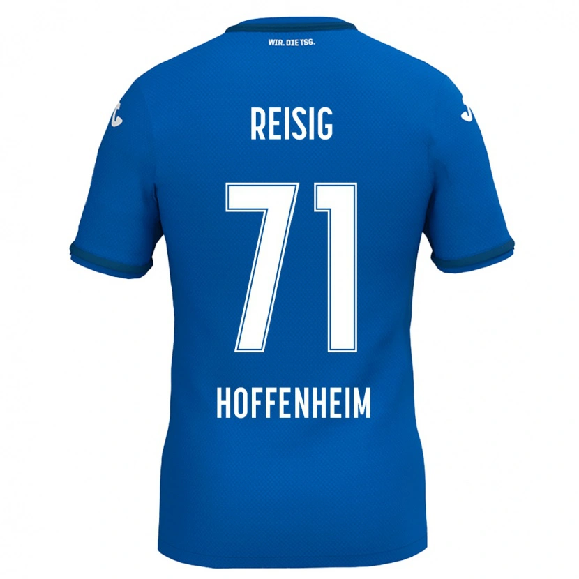 Danxen Børn Ruben Reisig #71 Kongeblå Hjemmebane Spillertrøjer 2024/25 Trøje T-Shirt