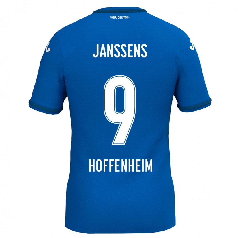 Danxen Børn Jill Janssens #9 Kongeblå Hjemmebane Spillertrøjer 2024/25 Trøje T-Shirt
