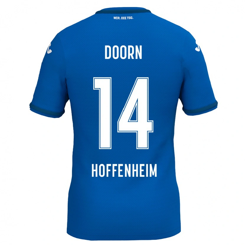 Danxen Børn Lisa Doorn #14 Kongeblå Hjemmebane Spillertrøjer 2024/25 Trøje T-Shirt