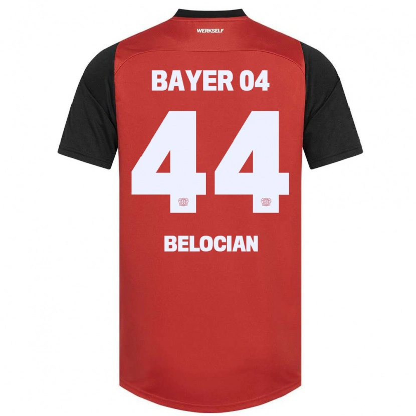 Danxen Børn Jeanuël Belocian #44 Rød Sort Hjemmebane Spillertrøjer 2024/25 Trøje T-Shirt