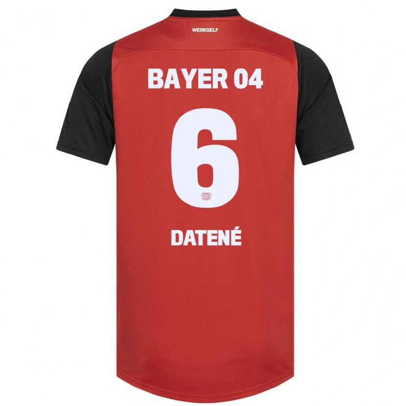 Danxen Børn Elia Datené #6 Rød Sort Hjemmebane Spillertrøjer 2024/25 Trøje T-Shirt