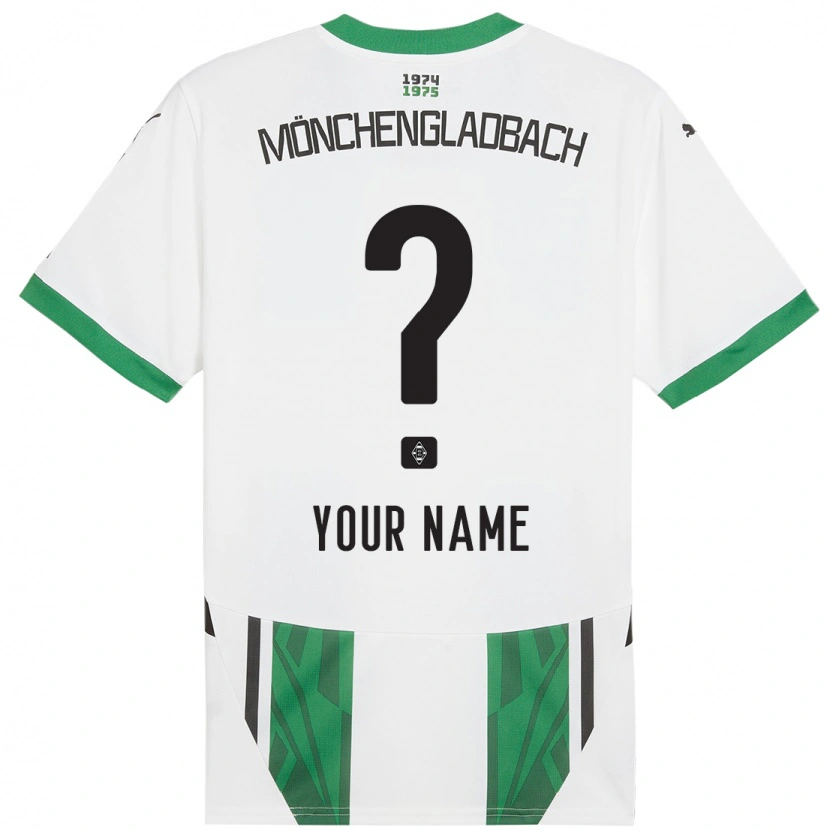 Danxen Børn Dit Navn #0 Hvid Grøn Hjemmebane Spillertrøjer 2024/25 Trøje T-Shirt
