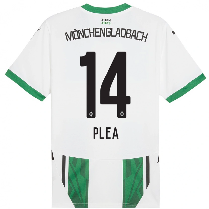 Danxen Børn Alassane Plea #14 Hvid Grøn Hjemmebane Spillertrøjer 2024/25 Trøje T-Shirt