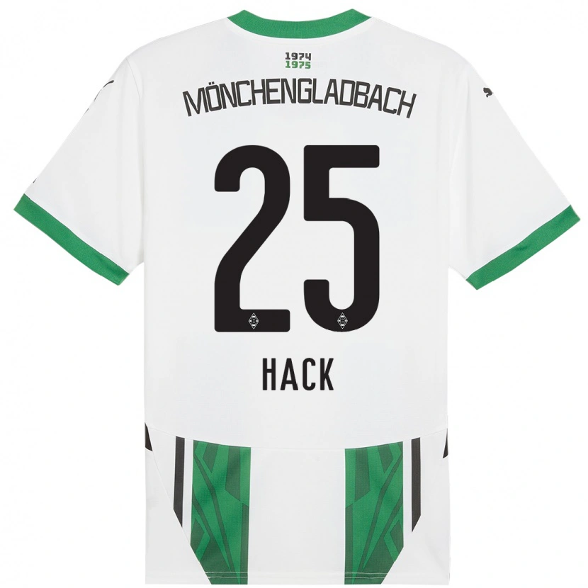 Danxen Børn Robin Hack #25 Hvid Grøn Hjemmebane Spillertrøjer 2024/25 Trøje T-Shirt