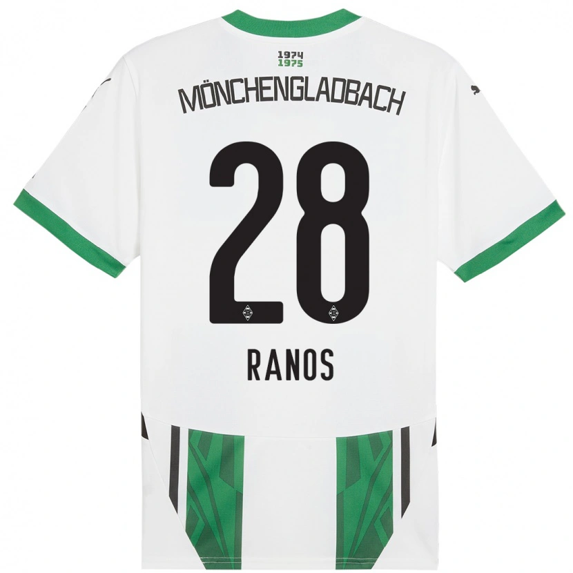 Danxen Børn Grant-Leon Ranos #28 Hvid Grøn Hjemmebane Spillertrøjer 2024/25 Trøje T-Shirt
