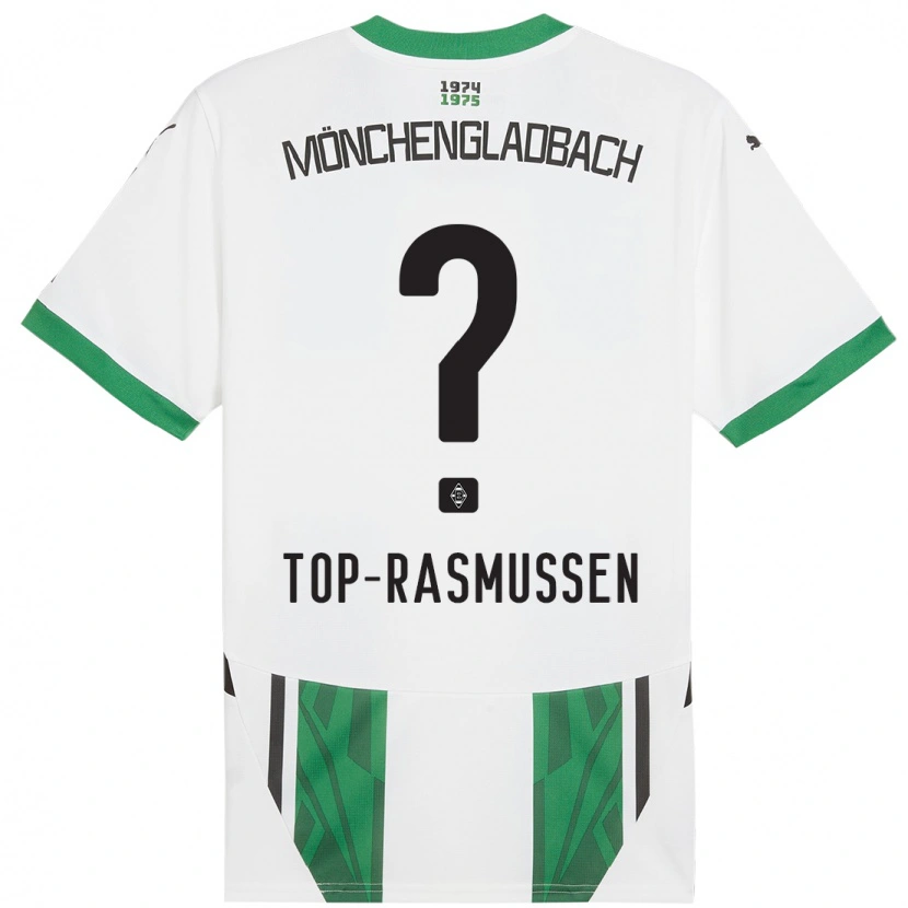 Danxen Børn Tristan Top-Rasmussen #0 Hvid Grøn Hjemmebane Spillertrøjer 2024/25 Trøje T-Shirt