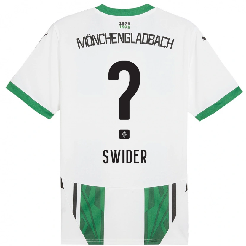 Danxen Børn Niklas Swider #0 Hvid Grøn Hjemmebane Spillertrøjer 2024/25 Trøje T-Shirt