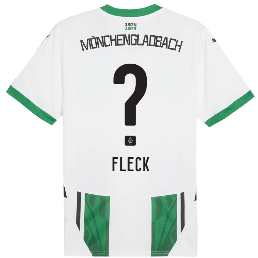Danxen Børn Fritz Fleck #0 Hvid Grøn Hjemmebane Spillertrøjer 2024/25 Trøje T-Shirt