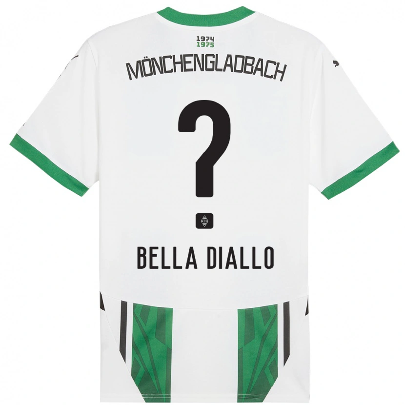 Danxen Børn Oumar Bella Diallo #0 Hvid Grøn Hjemmebane Spillertrøjer 2024/25 Trøje T-Shirt