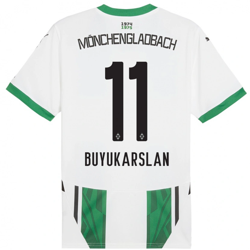Danxen Børn Oguzcan Büyükarslan #11 Hvid Grøn Hjemmebane Spillertrøjer 2024/25 Trøje T-Shirt
