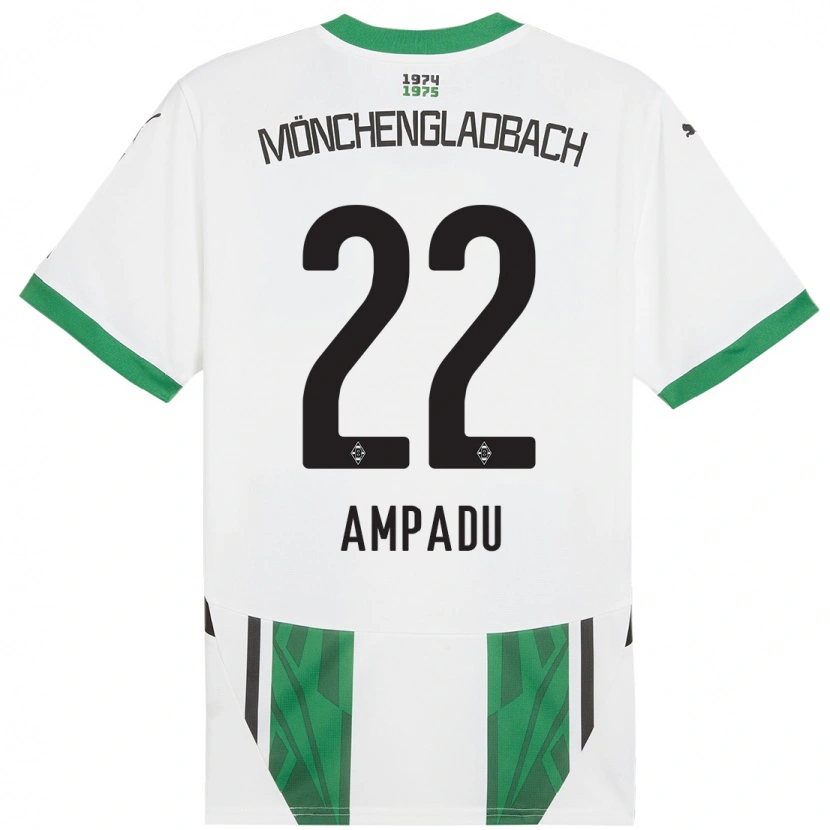 Danxen Børn Leon Ampadu #22 Hvid Grøn Hjemmebane Spillertrøjer 2024/25 Trøje T-Shirt