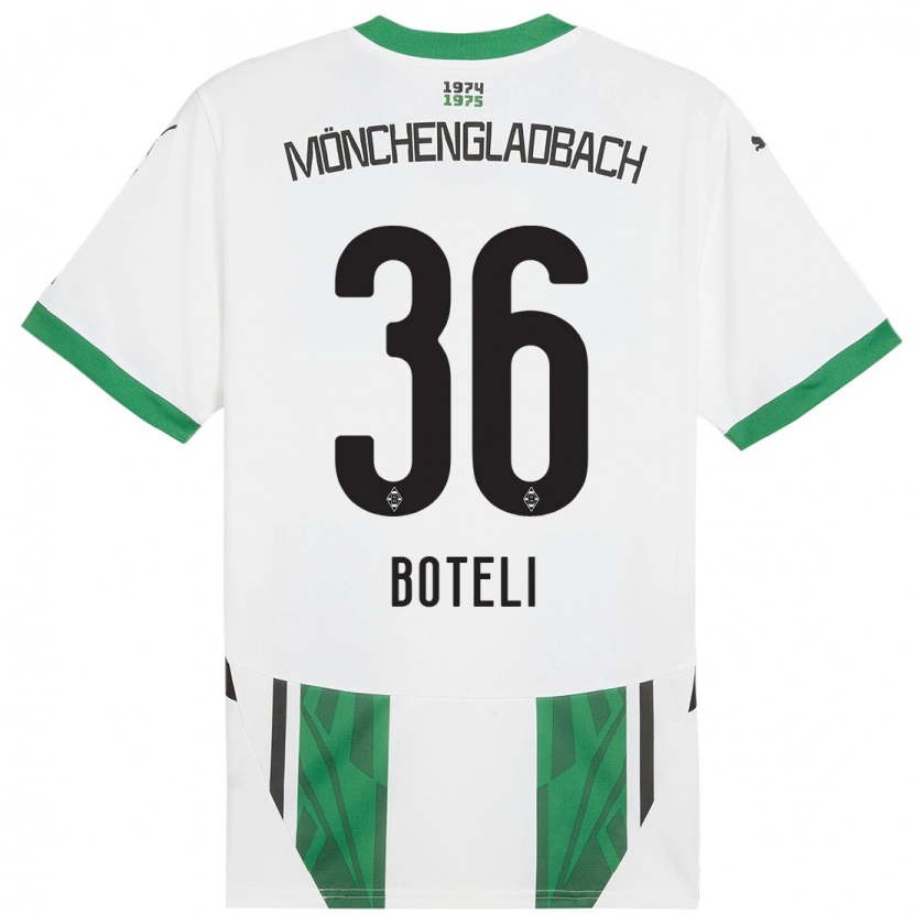 Danxen Børn Winsley Boteli #36 Hvid Grøn Hjemmebane Spillertrøjer 2024/25 Trøje T-Shirt