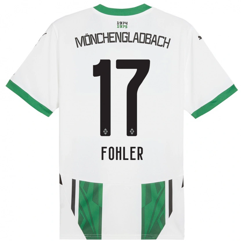 Danxen Børn Selma Fohler #17 Hvid Grøn Hjemmebane Spillertrøjer 2024/25 Trøje T-Shirt