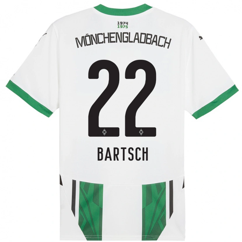 Danxen Børn Kristina Bartsch #22 Hvid Grøn Hjemmebane Spillertrøjer 2024/25 Trøje T-Shirt
