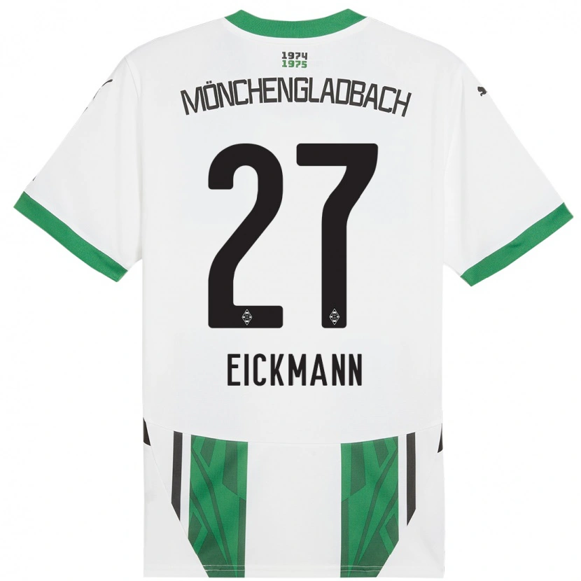 Danxen Børn Mia Eickmann #27 Hvid Grøn Hjemmebane Spillertrøjer 2024/25 Trøje T-Shirt