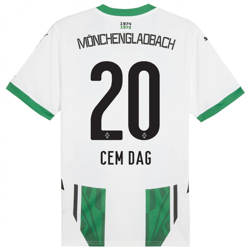 Danxen Børn Cem Dag #20 Hvid Grøn Hjemmebane Spillertrøjer 2024/25 Trøje T-Shirt