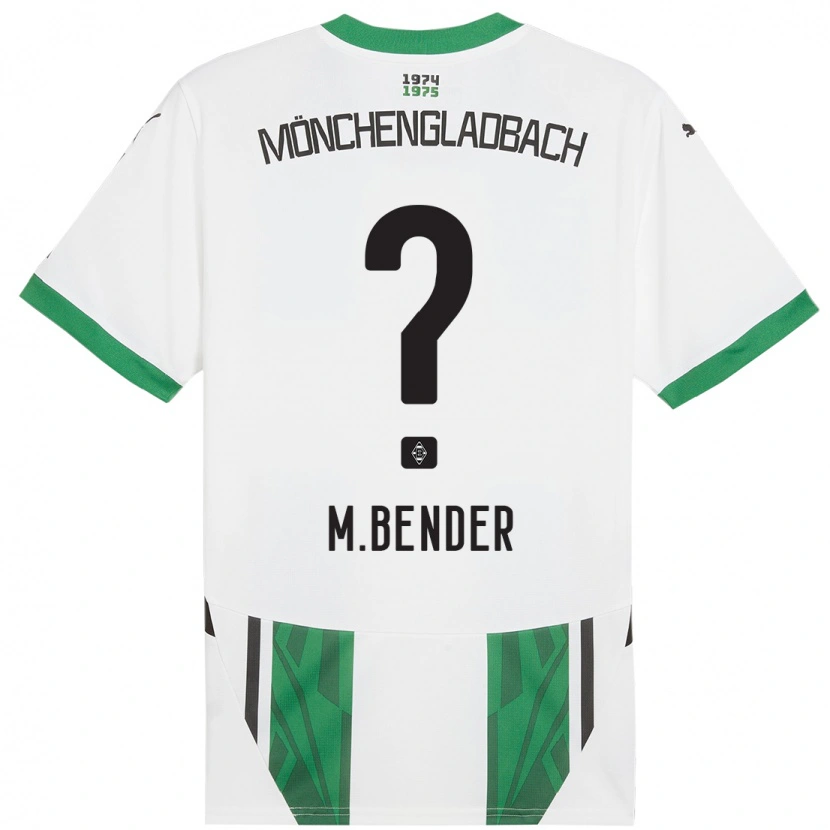 Danxen Børn Maurice Bender #0 Hvid Grøn Hjemmebane Spillertrøjer 2024/25 Trøje T-Shirt