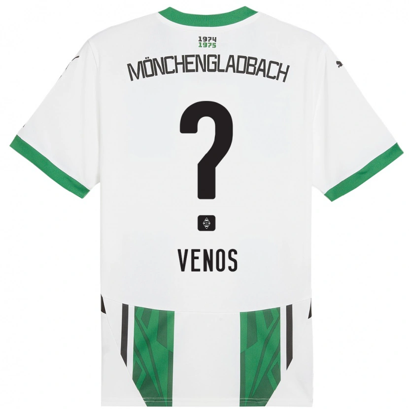 Danxen Børn Christos Venos #0 Hvid Grøn Hjemmebane Spillertrøjer 2024/25 Trøje T-Shirt