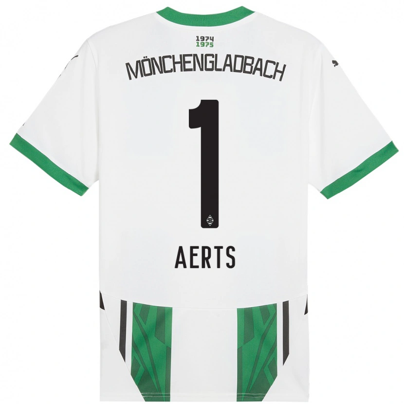 Danxen Børn Liv Aerts #1 Hvid Grøn Hjemmebane Spillertrøjer 2024/25 Trøje T-Shirt