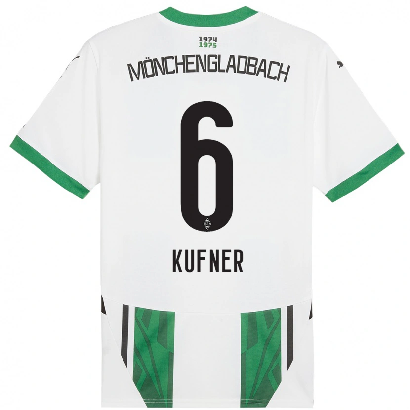 Danxen Børn Anne-Catherine Kufner #6 Hvid Grøn Hjemmebane Spillertrøjer 2024/25 Trøje T-Shirt
