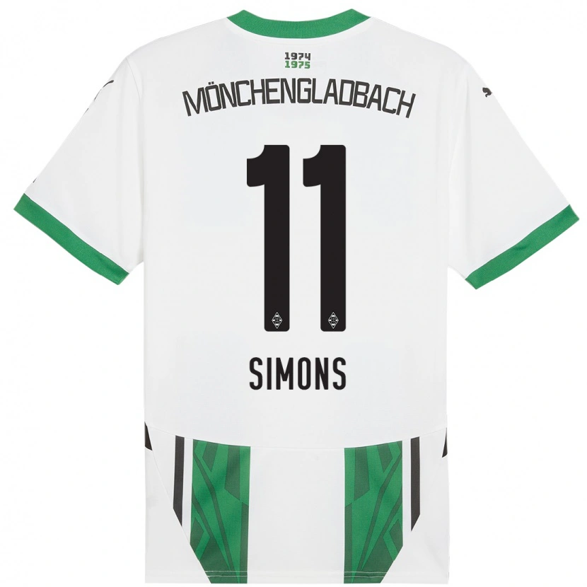 Danxen Børn Kelly Simons #11 Hvid Grøn Hjemmebane Spillertrøjer 2024/25 Trøje T-Shirt