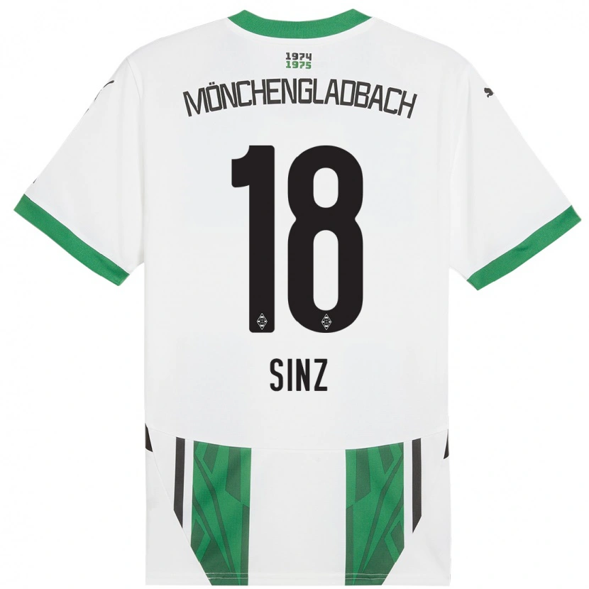 Danxen Børn Michelle Sinz #18 Hvid Grøn Hjemmebane Spillertrøjer 2024/25 Trøje T-Shirt
