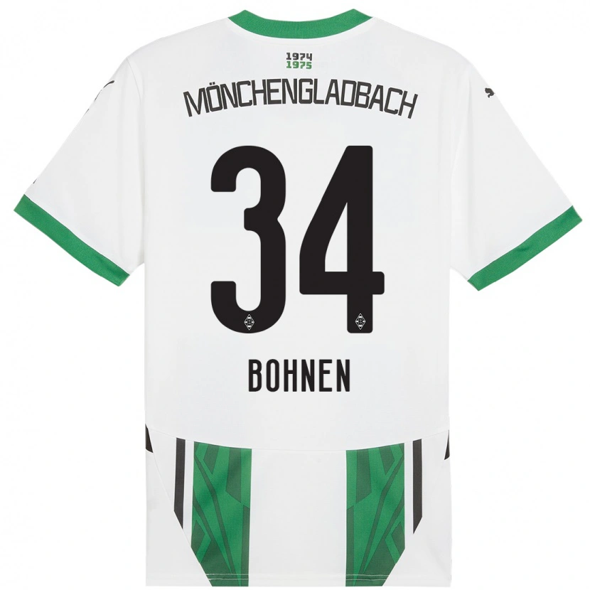 Danxen Børn Bohnen #34 Hvid Grøn Hjemmebane Spillertrøjer 2024/25 Trøje T-Shirt