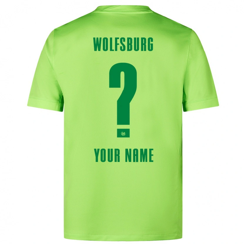 Danxen Børn Dit Navn #0 Fluorescerende Grøn Hjemmebane Spillertrøjer 2024/25 Trøje T-Shirt