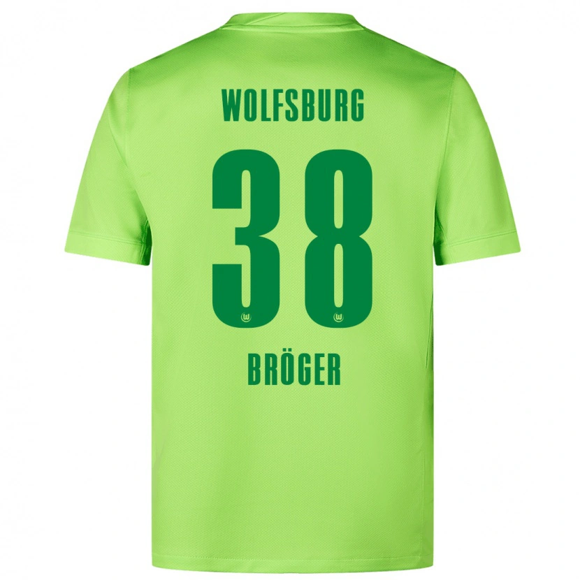 Danxen Børn Bennit Bröger #38 Fluorescerende Grøn Hjemmebane Spillertrøjer 2024/25 Trøje T-Shirt