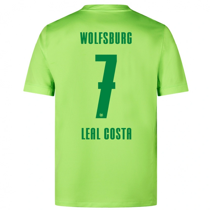 Danxen Børn David Leal Costa #7 Fluorescerende Grøn Hjemmebane Spillertrøjer 2024/25 Trøje T-Shirt