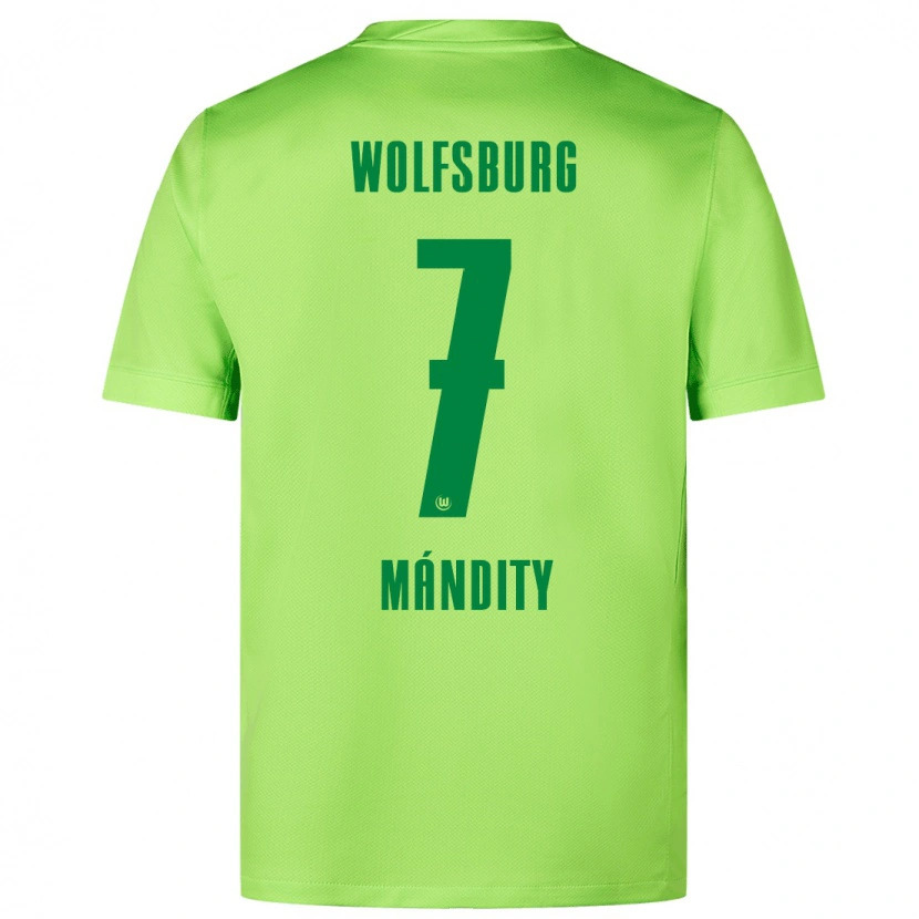 Danxen Børn Márkó Mándity #7 Fluorescerende Grøn Hjemmebane Spillertrøjer 2024/25 Trøje T-Shirt