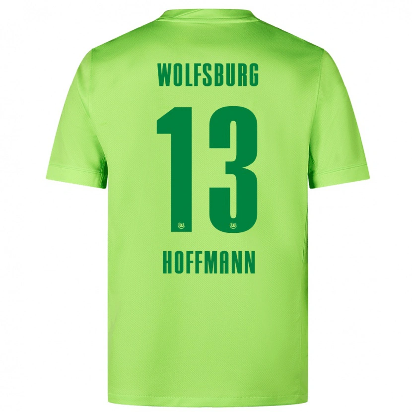 Danxen Børn Nils Hoffmann #13 Fluorescerende Grøn Hjemmebane Spillertrøjer 2024/25 Trøje T-Shirt