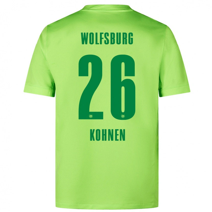 Danxen Børn Ben Kohnen #26 Fluorescerende Grøn Hjemmebane Spillertrøjer 2024/25 Trøje T-Shirt