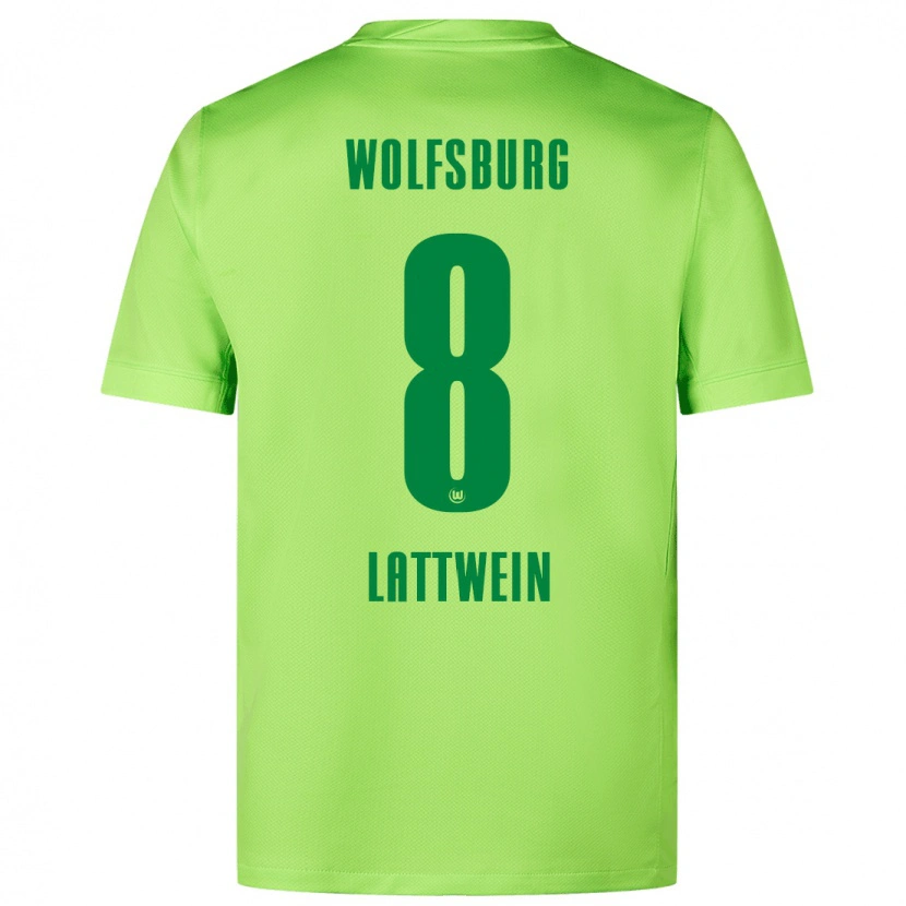 Danxen Børn Lena Lattwein #8 Fluorescerende Grøn Hjemmebane Spillertrøjer 2024/25 Trøje T-Shirt