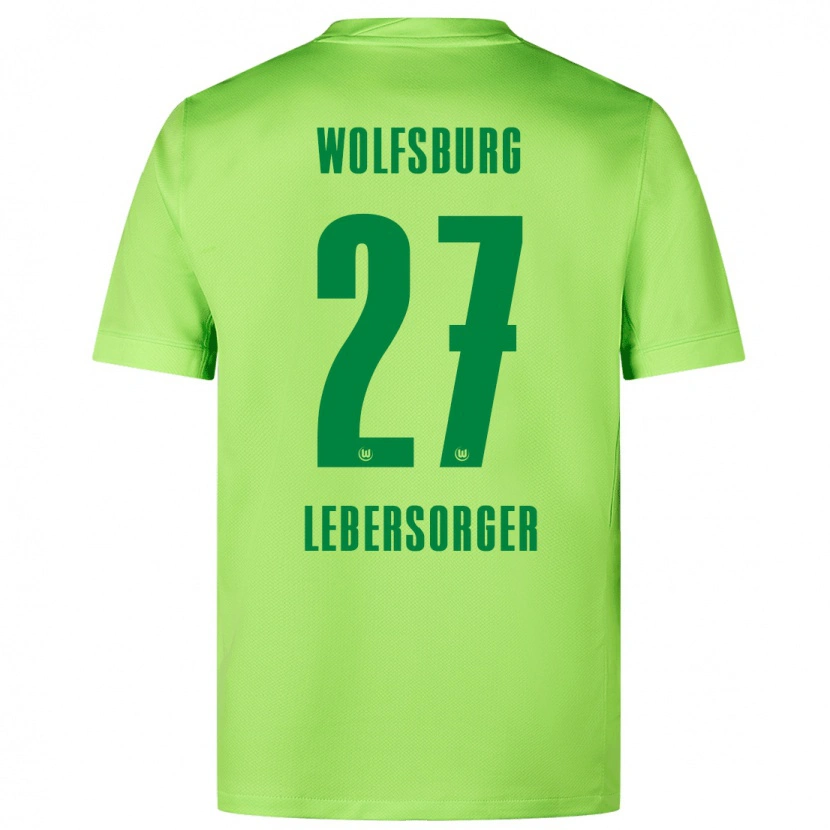 Danxen Børn Kevin Lebersorger #27 Fluorescerende Grøn Hjemmebane Spillertrøjer 2024/25 Trøje T-Shirt