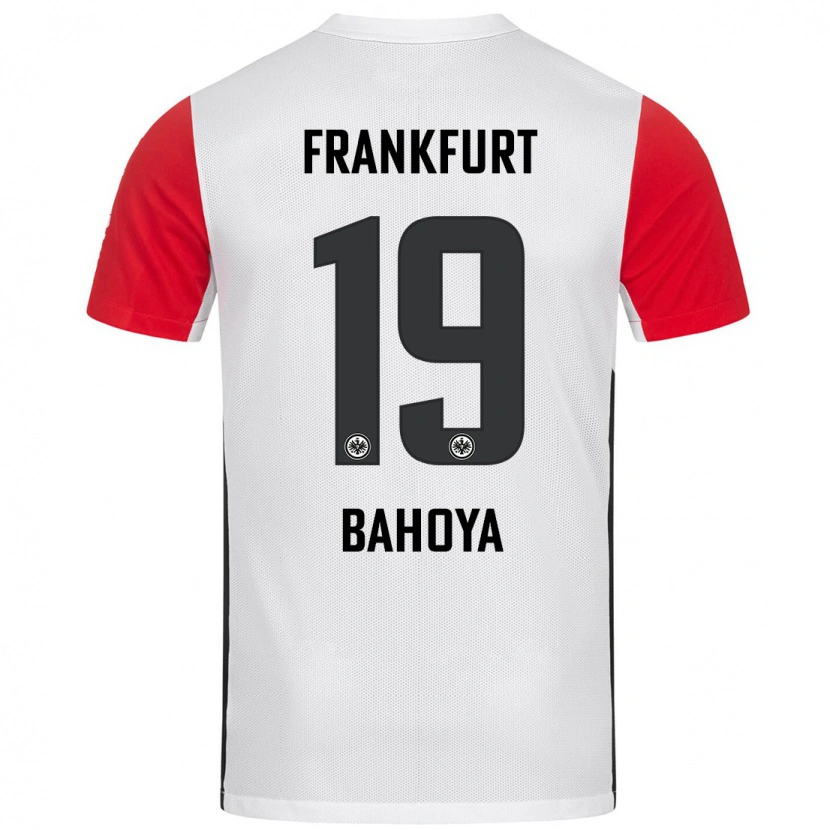 Danxen Børn Jean-Mattéo Bahoya #19 Hvid Rød Hjemmebane Spillertrøjer 2024/25 Trøje T-Shirt