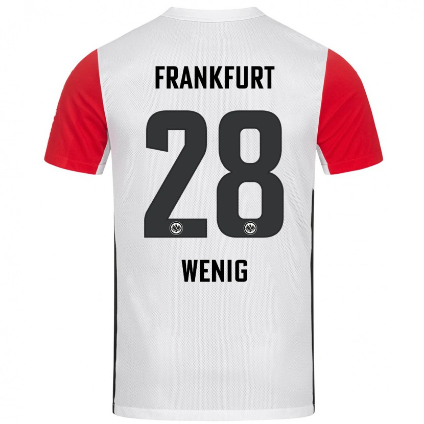 Danxen Børn Marcel Wenig #28 Hvid Rød Hjemmebane Spillertrøjer 2024/25 Trøje T-Shirt