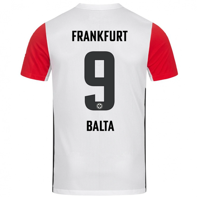 Danxen Børn Sahin Balta #9 Hvid Rød Hjemmebane Spillertrøjer 2024/25 Trøje T-Shirt