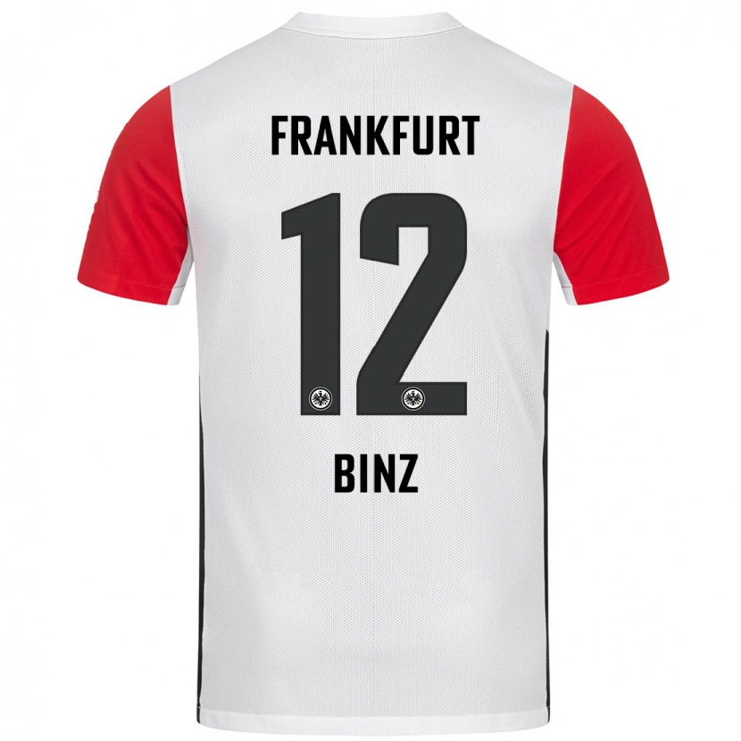 Danxen Børn Sam Binz #12 Hvid Rød Hjemmebane Spillertrøjer 2024/25 Trøje T-Shirt