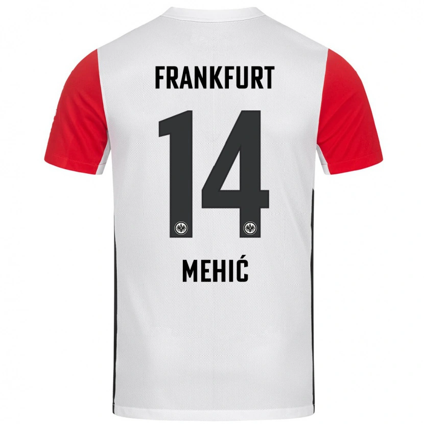 Danxen Børn Liam Mehić #14 Hvid Rød Hjemmebane Spillertrøjer 2024/25 Trøje T-Shirt