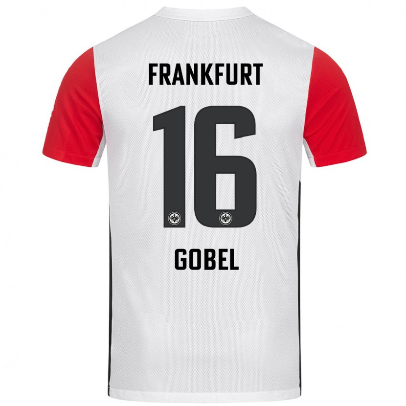 Danxen Børn Marlon Göbel #16 Hvid Rød Hjemmebane Spillertrøjer 2024/25 Trøje T-Shirt