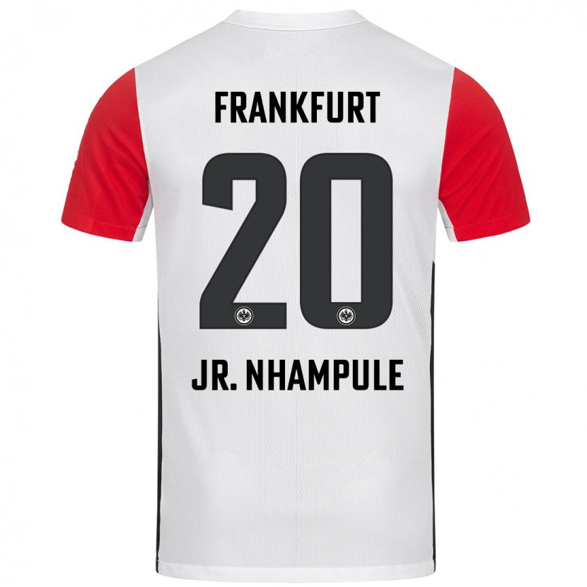 Danxen Børn Antonio Junior Nhampule #20 Hvid Rød Hjemmebane Spillertrøjer 2024/25 Trøje T-Shirt