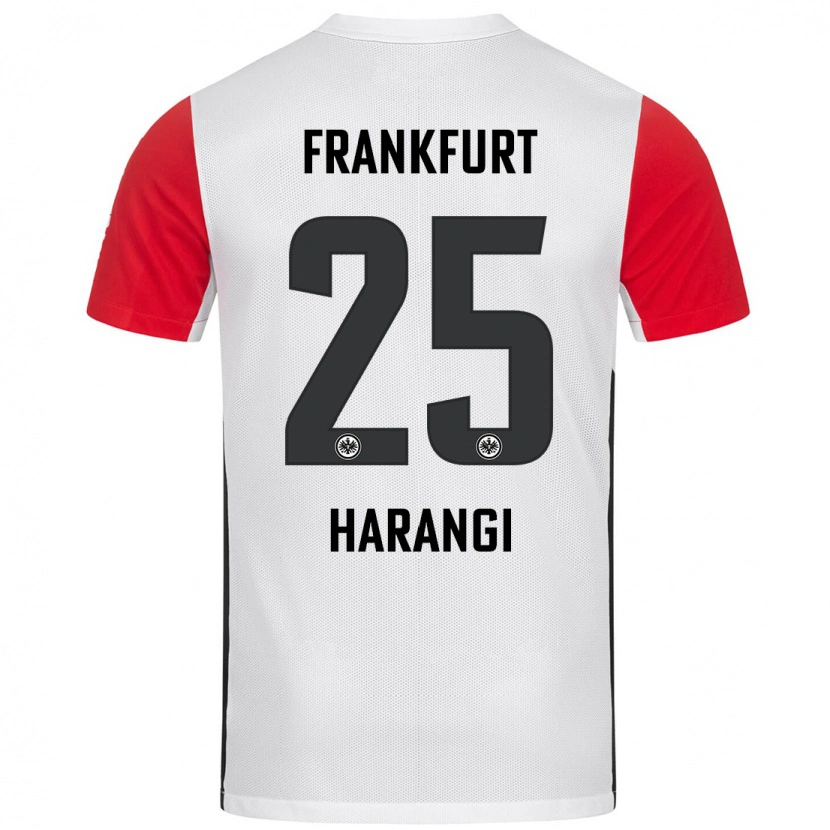 Danxen Børn Aiden Harangi #25 Hvid Rød Hjemmebane Spillertrøjer 2024/25 Trøje T-Shirt