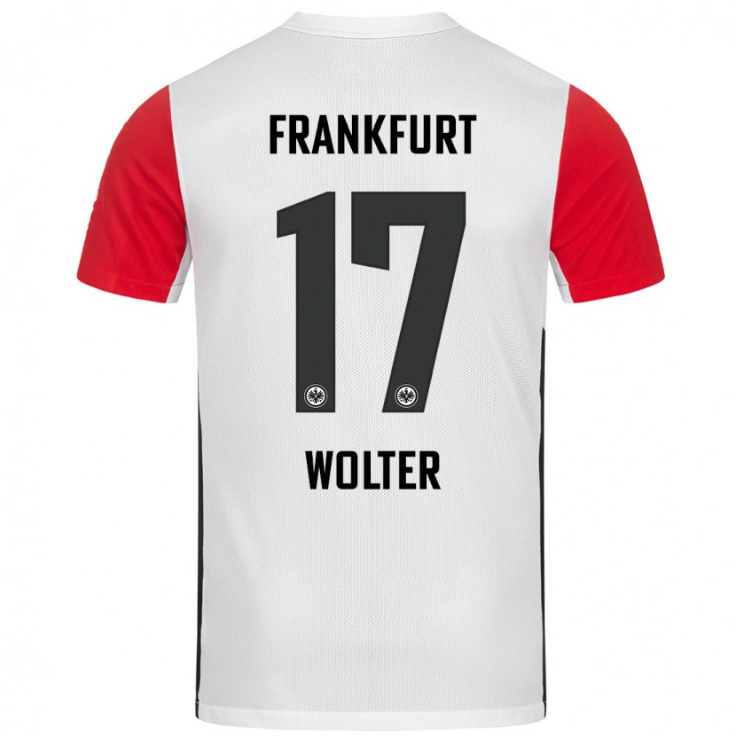Danxen Børn Pia-Sophie Wolter #17 Hvid Rød Hjemmebane Spillertrøjer 2024/25 Trøje T-Shirt