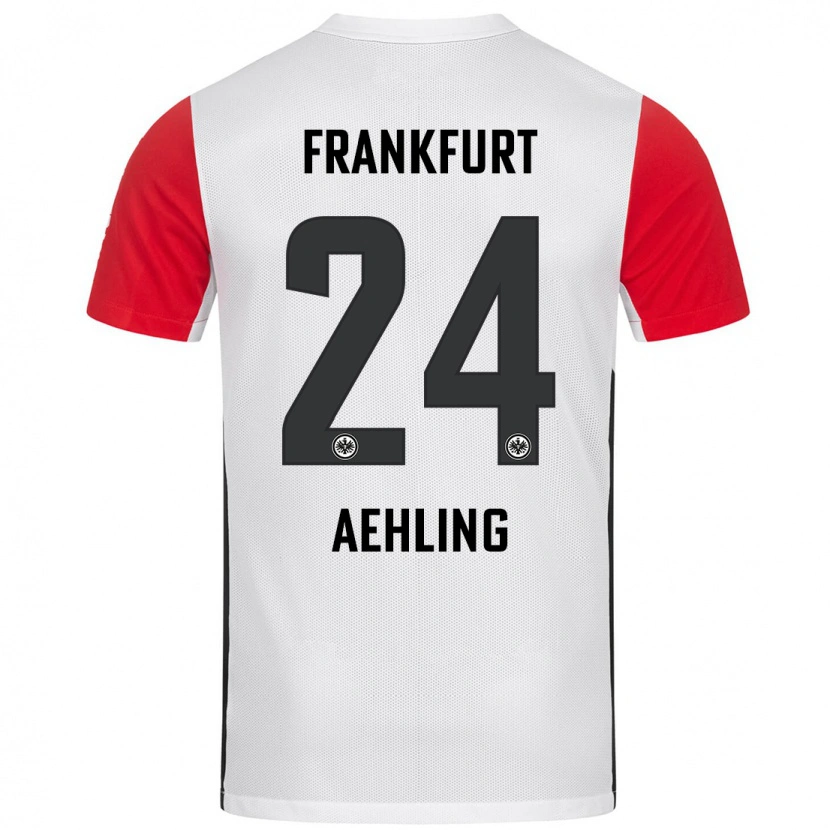 Danxen Børn Anna Aehling #24 Hvid Rød Hjemmebane Spillertrøjer 2024/25 Trøje T-Shirt