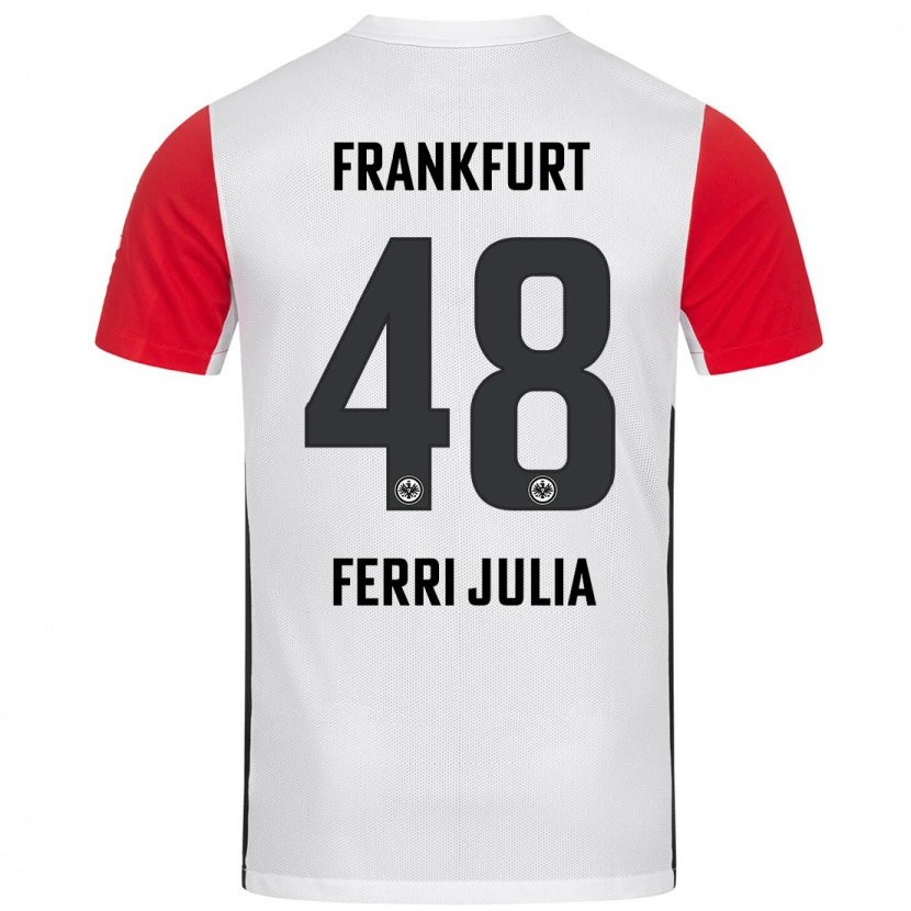 Danxen Børn Nacho Ferri #48 Hvid Rød Hjemmebane Spillertrøjer 2024/25 Trøje T-Shirt